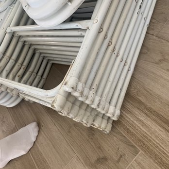 Platinum Event Rentals - Filthy discolored chairs - Party Equipment Rentals Near Me - San Diego, California