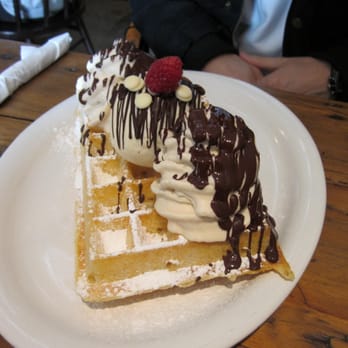 Nero Waffles - MOCHA: vanilla ice cream, 60% dark chocolate, espresso infused whipped cream - Desserts Near Me - Vancouver, British Columbia