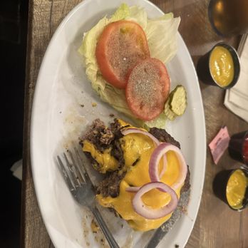 Duke's - Double cheeseburger with no bun since I have gluten sensitivity. But burger was handmade not frozen. - American Near Me - Dickson, Tennessee