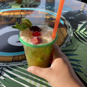 Tsunami Beach Burger and Fish - Passion Fruit Mojito / Mojito de Parcha - Seafood Near Me - Barceloneta, Puerto Rico Tsunami Beach Burger and Fish - Passion Fruit Mojito / Mojito de Parcha - Seafood Near Me - Barceloneta, Puerto Rico