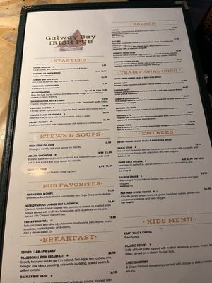 Menu photo 1 Galway Bay Ocean Shores, WA Menu photo 1 Galway Bay Ocean Shores, WA