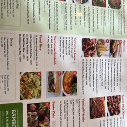 The menu