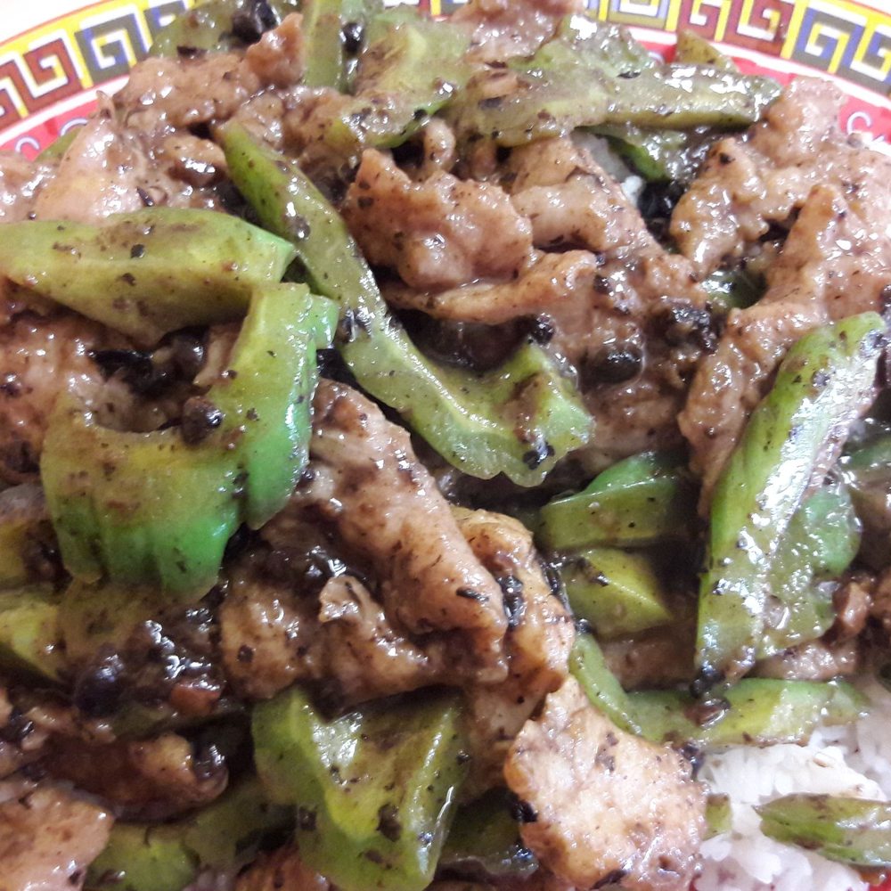 beef bittermelon with black bean dry style. beef bittermelon with black bean dry style.