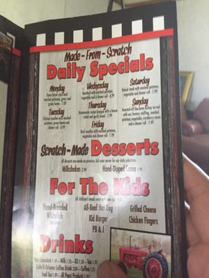 Menu photo 7 Ray's Harvest House Albany, OH