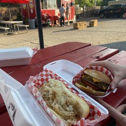 Kraut Dog and Tommy's Double Burger Kraut Dog and Tommy's Double Burger