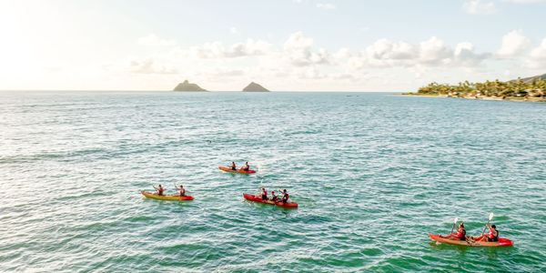 Kailua Bay and Mokulua Islands Self-Guided Kayak Tour - Make your visit to Kailua, Oahu an all-day adventure. You'll be able to kayak at your own pace and get all the gear you need for an amazing day on Kailua Bay. You can even grab some beach gear once you are done Kayaking. You can kayak to the Mokes, Popoia Island, and all around Kailua Bay. Take a break and relax on the beach and soak in the sun. We'll provide you with instruction, dry bags, snorkel gear, safety equipment, and permits for landing on the islands.