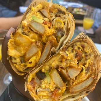 Cafe Sevilla - Chorizo breakfast burrito - Spanish Near Me - Costa Mesa, California