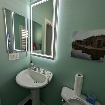 Moca Electric - The lighted mirror that Carlos and MOCA team installed. - Electricians Near Me - Lonh Beach, California Moca Electric - The lighted mirror that Carlos and MOCA team installed. - Electricians Near Me - Lonh Beach, California