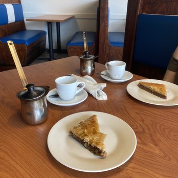 Truly Greek - Greek coffee served is cool little pots and baklava - Mediterranean Near Me - Brandon, Florida Truly Greek - Greek coffee served is cool little pots and baklava - Mediterranean Near Me - Brandon, Florida