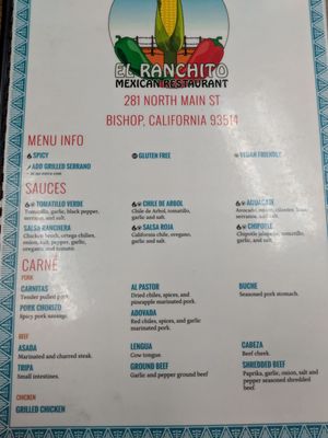 Menu photo 8 El Ranchito Bishop, CA Menu photo 8 El Ranchito Bishop, CA