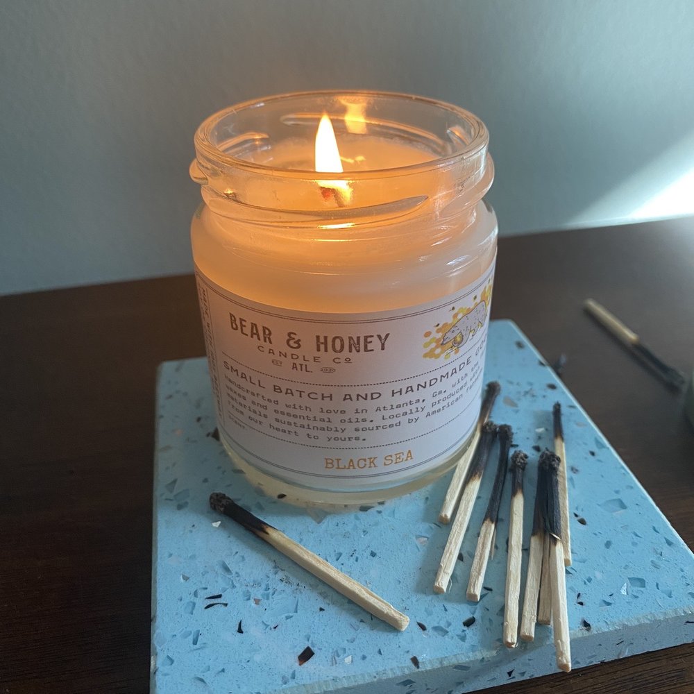 Bear and Honey Candle - Black Sea on my desk. It's just masculine enough without insisting upon itself. - Candle Stores Near Me - Stone Mountain, Georgia Bear and Honey Candle - Black Sea on my desk. It's just masculine enough without insisting upon itself. - Candle Stores Near Me - Stone Mountain, Georgia