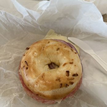 Bodo's Bagels - Onion bagel sandwich - Bagels Near Me - Charlottesville, Virginia