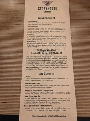 Menu photo 8 Storyhouse Spirits San Diego, CA Menu photo 8 Storyhouse Spirits San Diego, CA