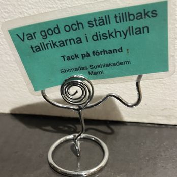 Shimads Sushiakademi - A reminder to bus your own dishes - Sushi Bars Near Me - Borås, O Shimads Sushiakademi - A reminder to bus your own dishes - Sushi Bars Near Me - Borås, O