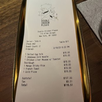 Double Chicken Please - Bill - Cocktail Bars Near Me - New York, New York Double Chicken Please - Bill - Cocktail Bars Near Me - New York, New York