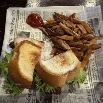 The Old Bull & Bush - Double decker club sandwich $17 - British Near Me - Myrtle Beach, South Carolina The Old Bull & Bush - Double decker club sandwich $17 - British Near Me - Myrtle Beach, South Carolina