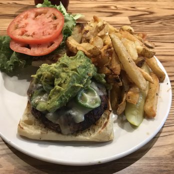 Side Street Cafe - Southwest burger and fries. Tons of guacamole and some tasty jalepenos. - American Near Me - Bar Harbor, Maine Side Street Cafe - Southwest burger and fries. Tons of guacamole and some tasty jalepenos. - American Near Me - Bar Harbor, Maine