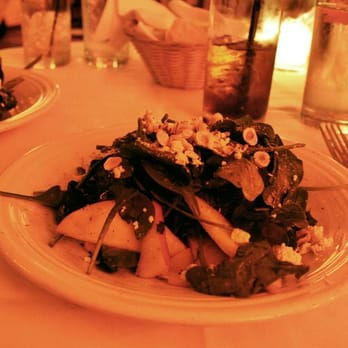 IL Bistro - Insalata Spinaci - Organic Spinach with Pears, Toasted Hazelnuts, Gorgonzola & Balsamic Vinaigrette. The waiter recommended - Italian Near Me - Seattle, Washington IL Bistro - Insalata Spinaci - Organic Spinach with Pears, Toasted Hazelnuts, Gorgonzola & Balsamic Vinaigrette. The waiter recommended - Italian Near Me - Seattle, Washington