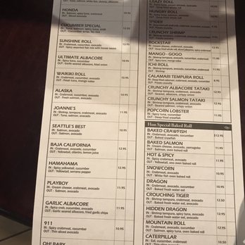 Hon Sushi - Menu - Sushi Bars Near Me - Carrollton, Texas