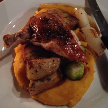 Alibi Room - Chicken with butternut squash purée and roasted vegetables. Fantastic. - Pubs Near Me - Vancouver, British Columbia