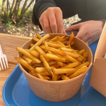 Doubles - Side of fries (very generous portion) - Trinidadian Near Me - Amagansett, New York