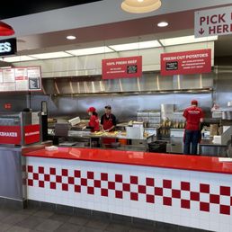 the inside of a fast food restaurant the inside of a fast food restaurant