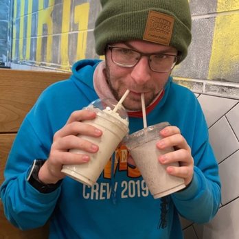 Big Buns - Jerry F Double Fisting Those Shakes! - Burgers Near Me - Arlington, Virginia Big Buns - Jerry F Double Fisting Those Shakes! - Burgers Near Me - Arlington, Virginia