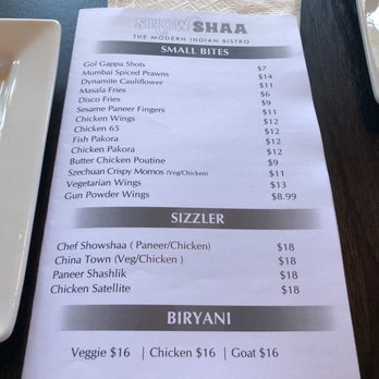 Showshaa - The Modern Taproom - Front of menu~ (June 2020) - Indian Near Me - Surrey, British Columbia Showshaa - The Modern Taproom - Front of menu~ (June 2020) - Indian Near Me - Surrey, British Columbia