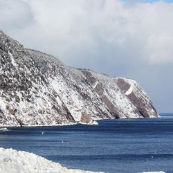 Legend Tours - Rugged winter coastline in Logy Bay.