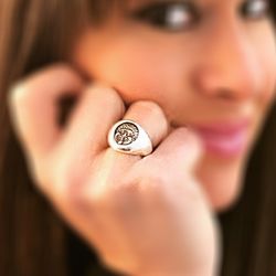 Serra - Silver ring with authentic dracma coin (411-348 BC)