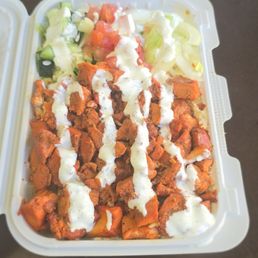 Chicken rice and the 2nd is the falafel rice very fresh and delicious with sauce. Welcome to parsippany Chicken rice and the 2nd is the falafel rice very fresh and delicious with sauce. Welcome to parsippany