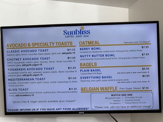 Menu photo 8 Sunbliss Cafe Anaheim, CA Menu photo 8 Sunbliss Cafe Anaheim, CA