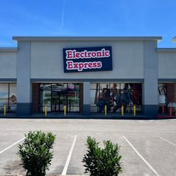 Electronic Express's front entrance after our latest remodel in 2024