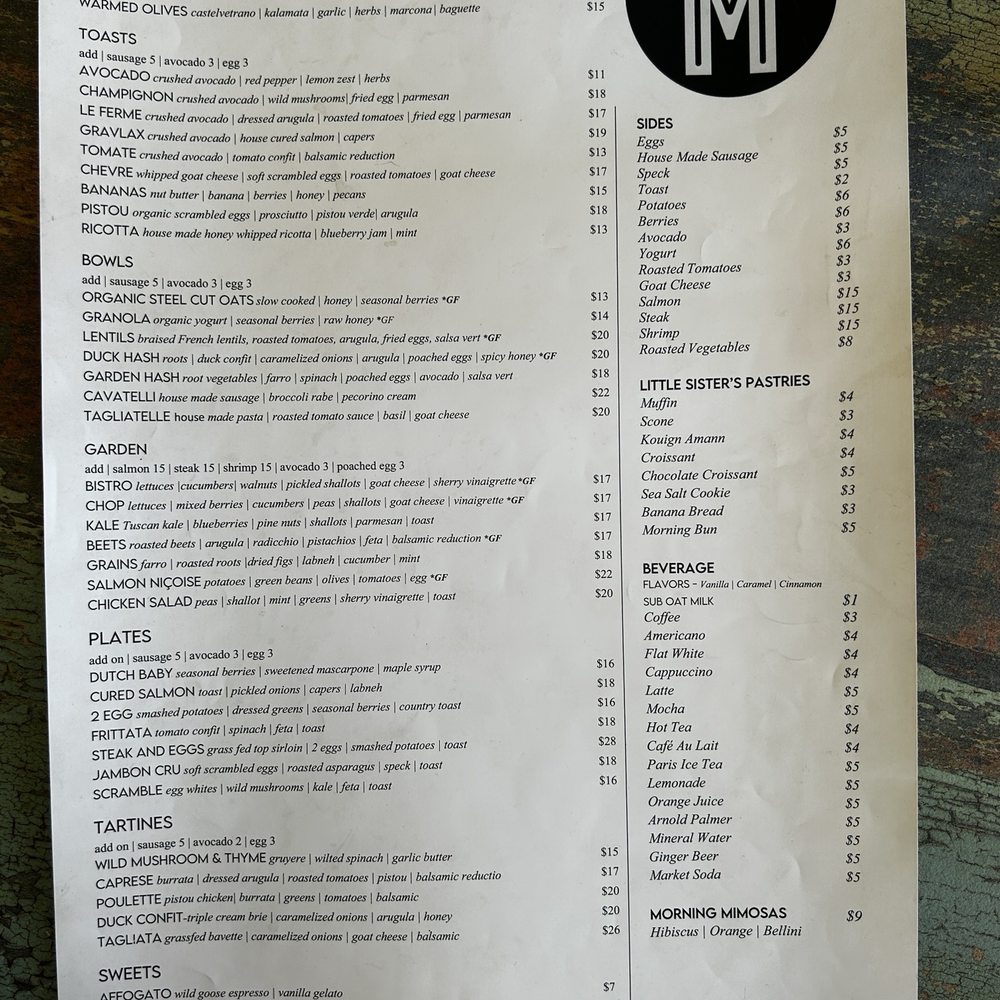 Maison Cafe & Market - Menu - French Near Me - Dana Point, California