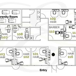 Elysian Salon Studios - Salon Layout