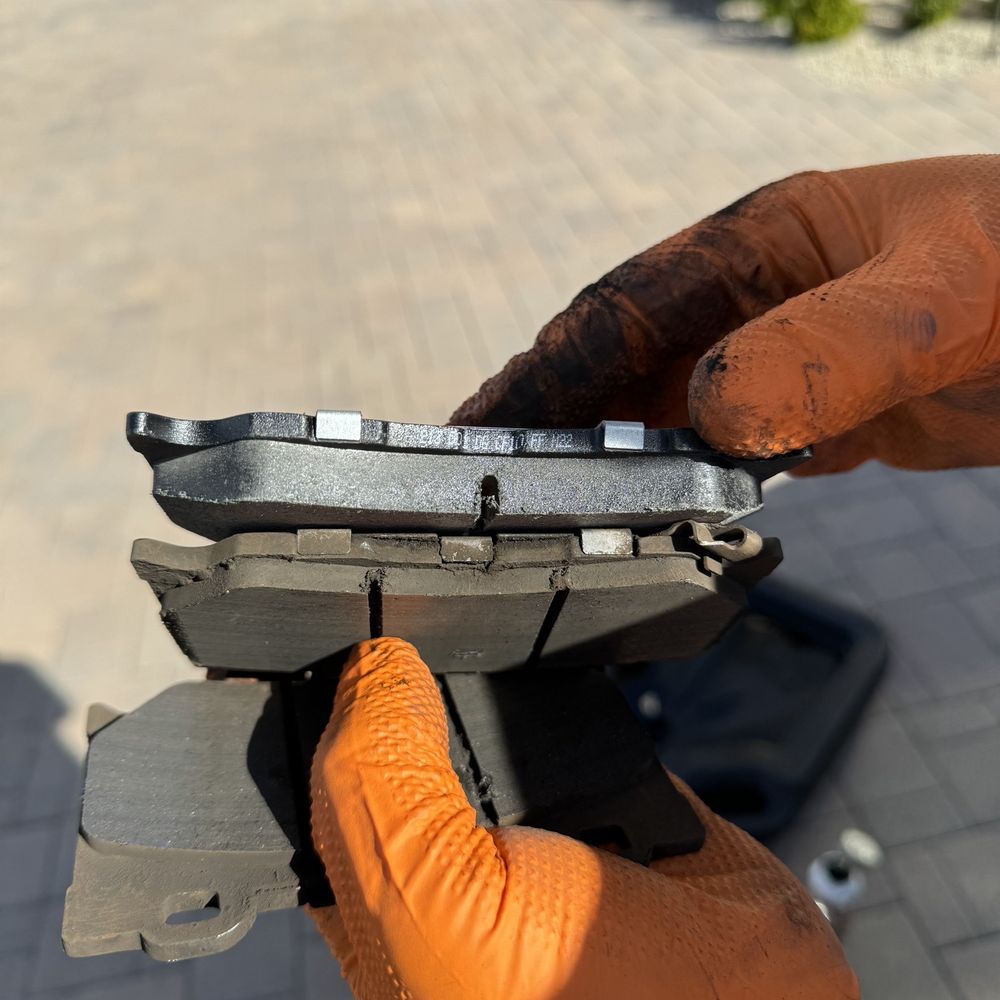 The Legend Auto Repair - He showed me the New brake pads (top) vs my old ones - Auto Repair Near Me - Escondido, California The Legend Auto Repair - He showed me the New brake pads (top) vs my old ones - Auto Repair Near Me - Escondido, California