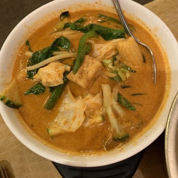 Red Chili - Yellow Curry's portion size is really good enough for 2 - Thai Near Me - Hayward, California
