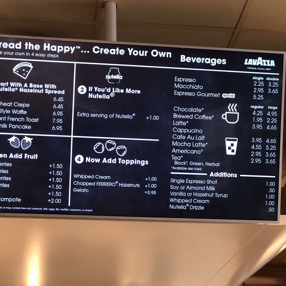 Nutella Cafe - Desserts Near Me - Chicago, Illinois Nutella Cafe - Desserts Near Me - Chicago, Illinois