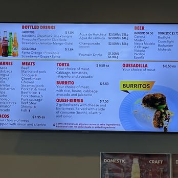 Tacos Tecalitlan - Menu - Food Trucks Near Me - Burlington, Washington
