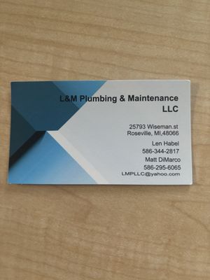 L&M Plumbing and Maintenance Logo