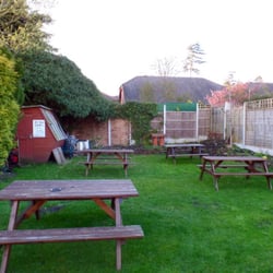 Rising Sun Inn - Rising sun inn beer garden at the rear of the pub
