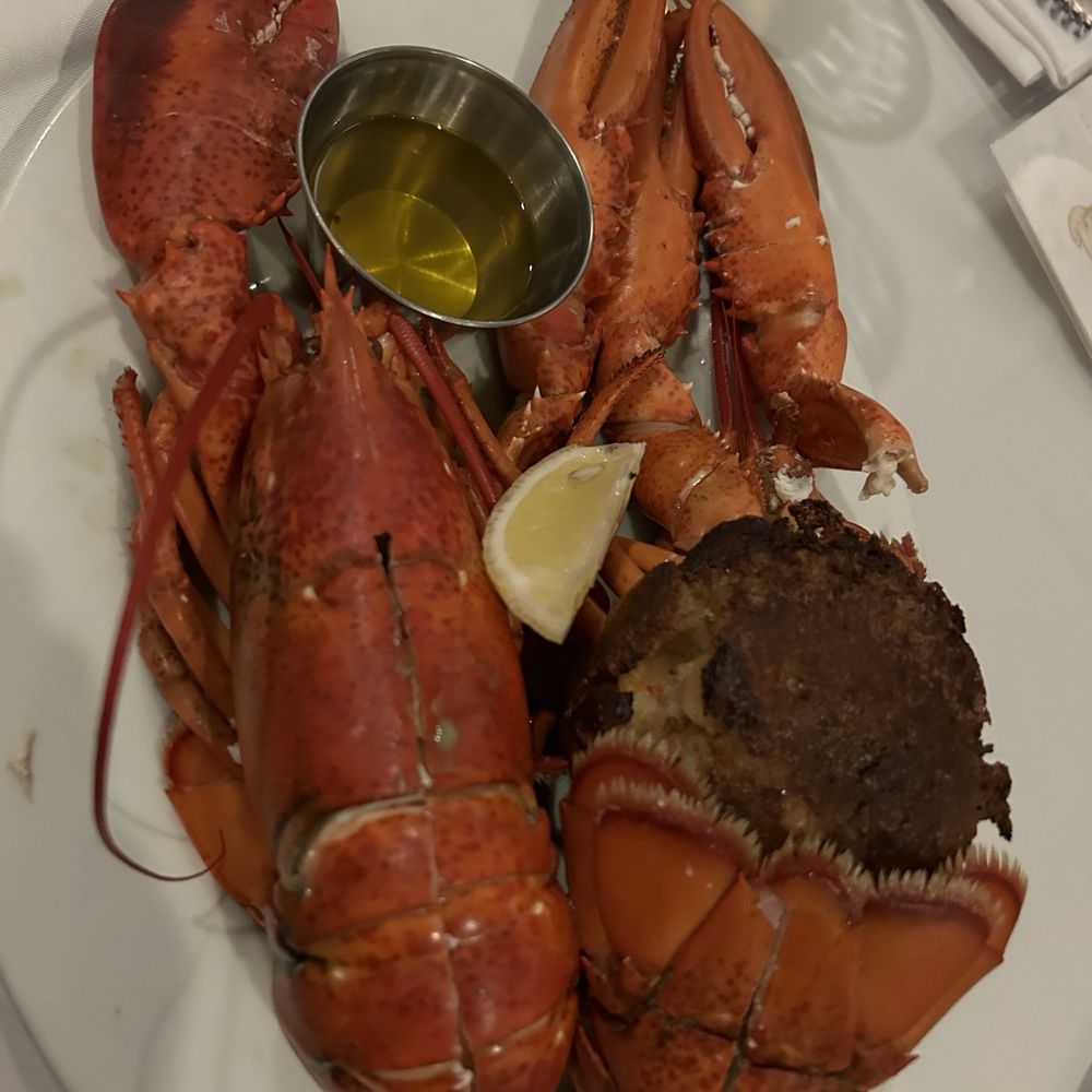 Sundays On The Bay - Twin lobster special with burnt seafood stuffing - Seafood Near Me - Hampton Bays, New York Sundays On The Bay - Twin lobster special with burnt seafood stuffing - Seafood Near Me - Hampton Bays, New York