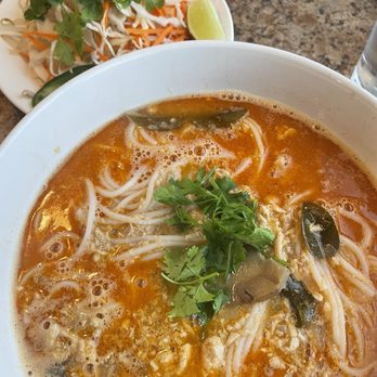 Sabaidee Lao & Thai Cuisine - Khao Poon - red curry soup with noodles. Delicious! - Laotian Near Me - Walton, Kentucky Sabaidee Lao & Thai Cuisine - Khao Poon - red curry soup with noodles. Delicious! - Laotian Near Me - Walton, Kentucky
