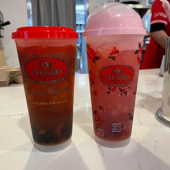 ChaTraMue Original Thai Tea - Plum Red Tea, Lime Lychee Rose. I liked the plum red more - Bubble Tea Near Me - Los Angeles, California