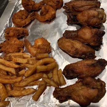 Papi Cuisine - Buffalo old bay shrimp, honey old bay wings, fries - Cocktail Bars Near Me - Baltimore, Maryland Papi Cuisine - Buffalo old bay shrimp, honey old bay wings, fries - Cocktail Bars Near Me - Baltimore, Maryland