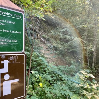 Brandywine Falls Provincial Park - A sign for the Falls Lookout. - Parks Near Me