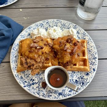 Tupelo Honey Southern Kitchen & Bar - Peaches chicken and waffles - Breakfast & Brunch Near Me - Asheville, North Carolina