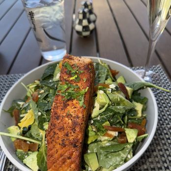NM Café - Kale salad with salmon - New American Near Me - Las Vegas, Nevada