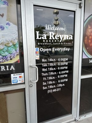 Menu photo 1 La Reyna Bakery Austin, TX