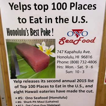 Ono Seafood - Yelpers voted this place #5 in the nation! - Seafood Near Me - Honolulu, Hawaii Ono Seafood - Yelpers voted this place #5 in the nation! - Seafood Near Me - Honolulu, Hawaii
